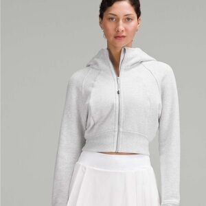lululemon athletica Light Gray Cropped Zip Hoodie